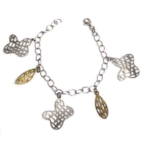 Imagen pulsera plata motivos varios plateado/dorado modelo 5